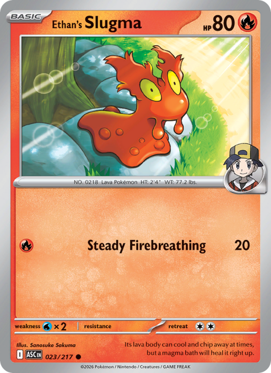 Ethan's Slugma 23/217 Common | Ascended Heroes | Pokemon Card