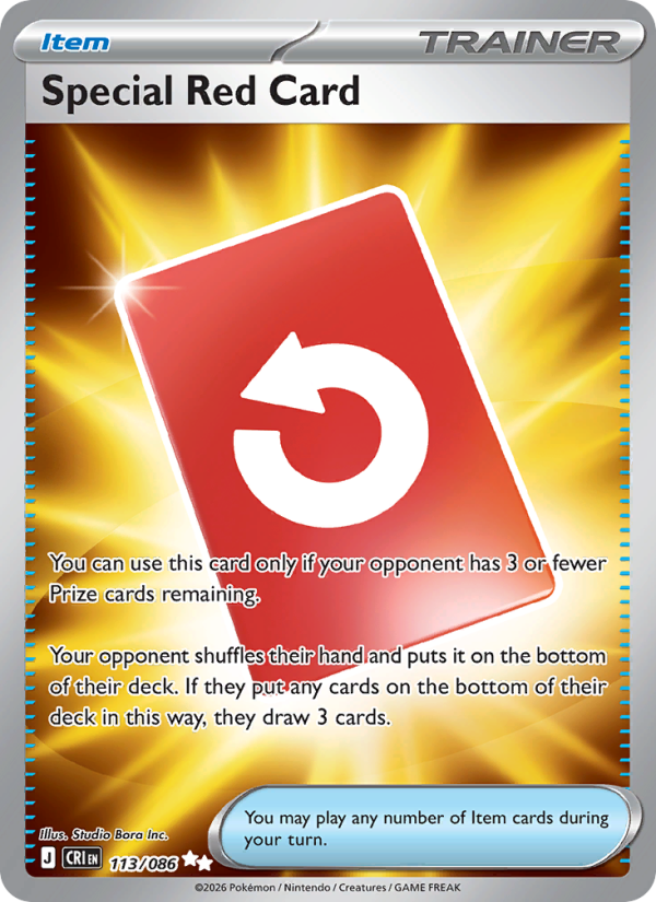 Special Red Card 113/86 Ultra Rare | Chaos Rising | Pokemon Card