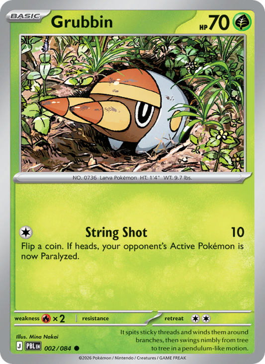 Grubbin 2/84 Common | Pitch Black | Pokemon Card