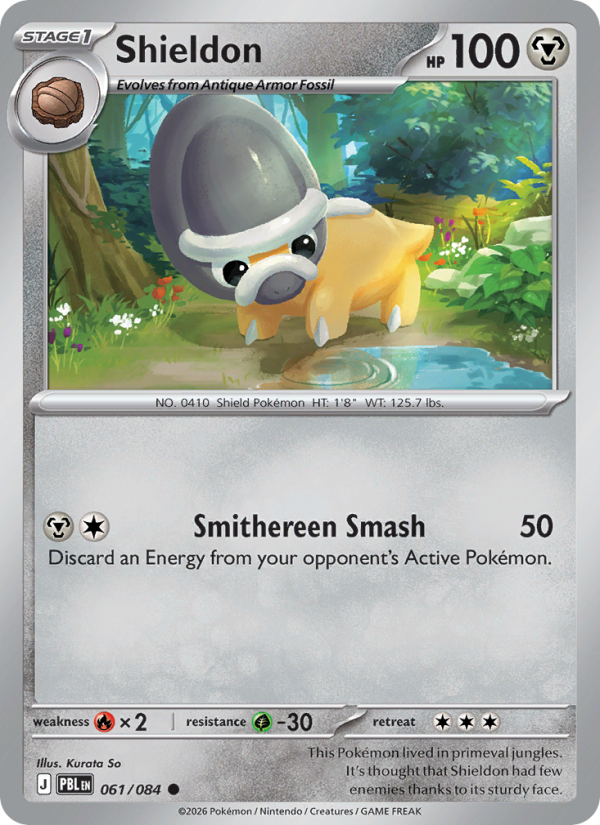 Shieldon 61/84 Common | Pitch Black | Pokemon Card