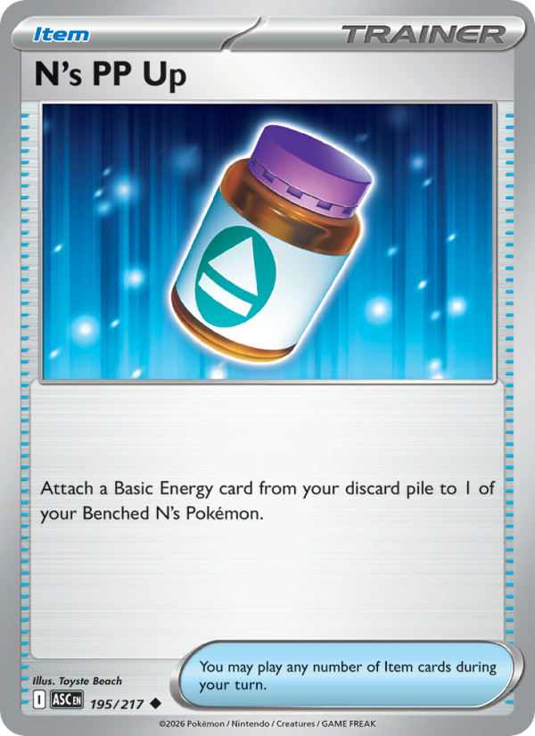 N's PP Up 195/217 Uncommon | Ascended Heroes | Pokemon Card