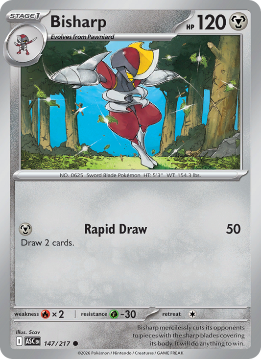 Bisharp 147/217 Common | Ascended Heroes | Pokemon Card