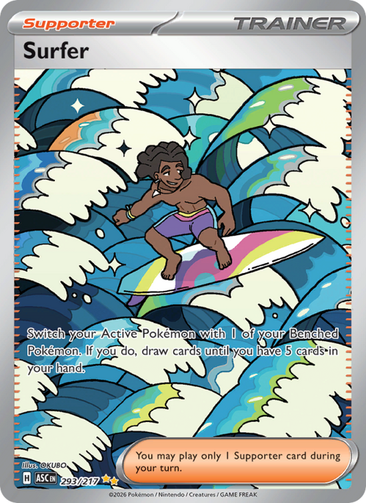 Surfer 293/217 Special Illustration Rare | Ascended Heroes | Pokemon Card