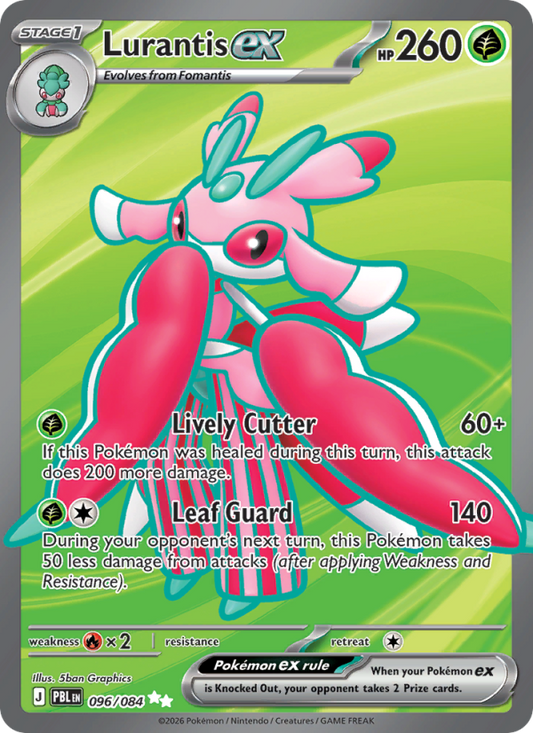 Lurantis ex 96/84 Ultra Rare | Pitch Black | Pokemon Card