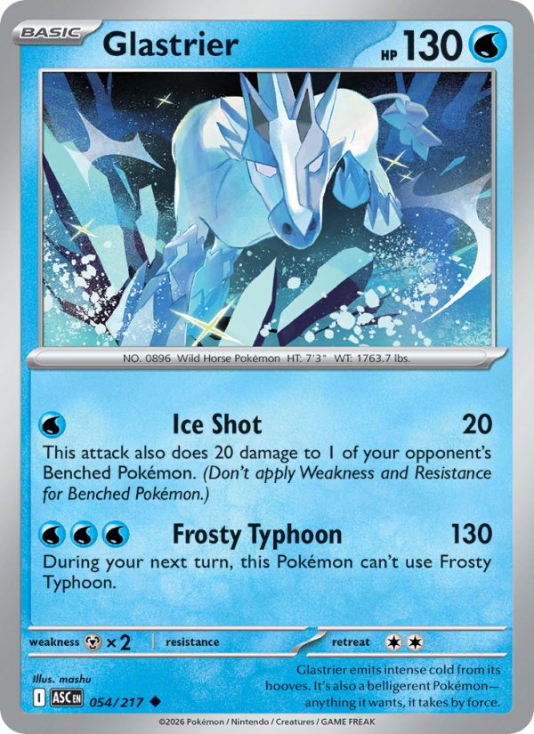 Glastrier 54/217 Uncommon | Ascended Heroes | Pokemon Card