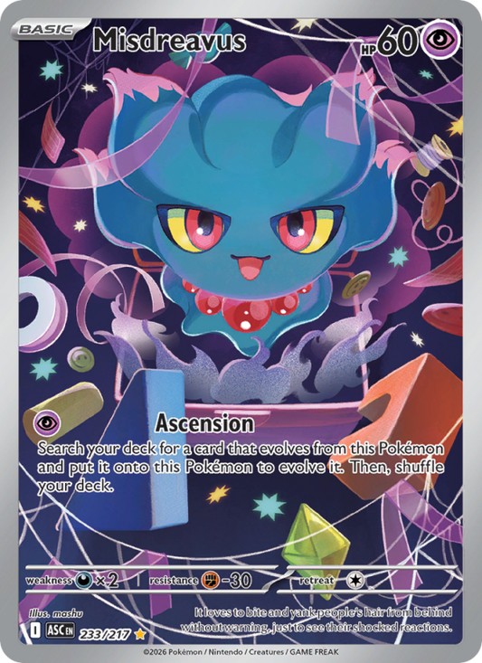 Misdreavus 233/217 Illustration Rare | Ascended Heroes | Pokemon Card