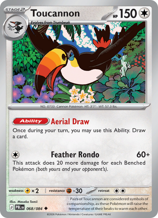 Toucannon 68/84 Uncommon | Pitch Black | Pokemon Card