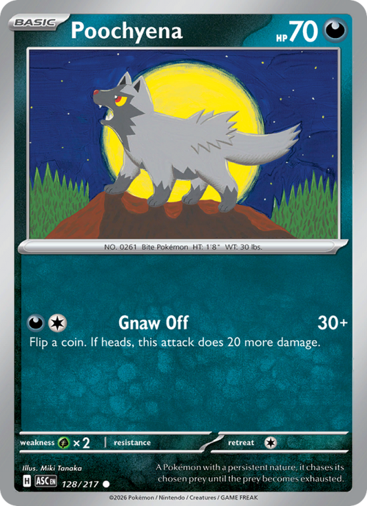 Poochyena 128/217 Common | Ascended Heroes | Pokemon Card