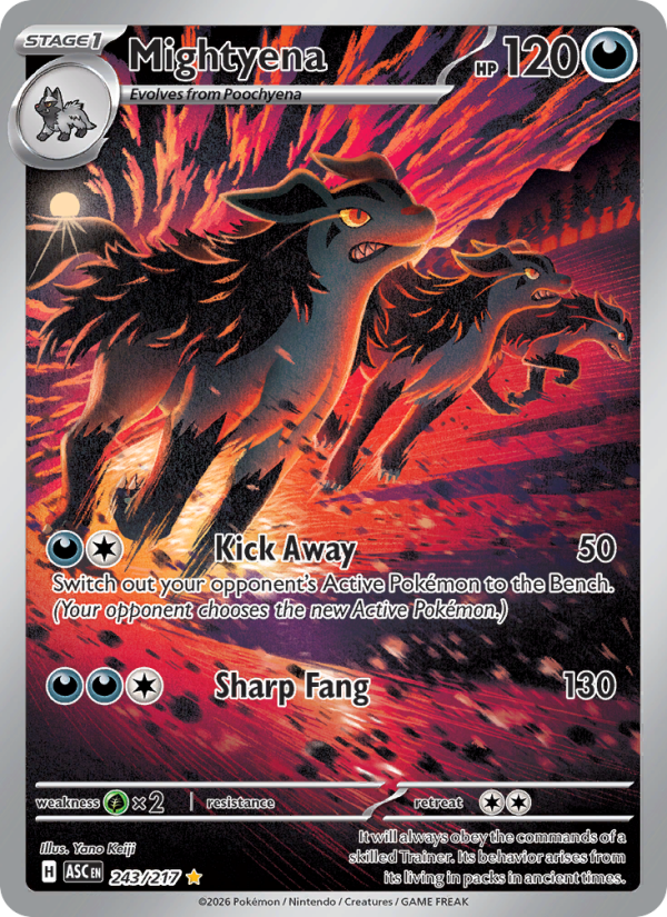 Mightyena 243/217 Illustration Rare | Ascended Heroes | Pokemon Card