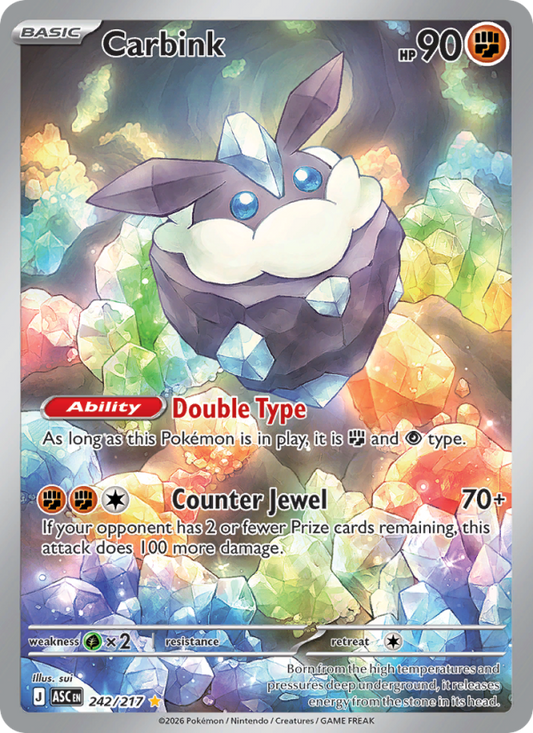 Carbink 242/217 Illustration Rare | Ascended Heroes | Pokemon Card