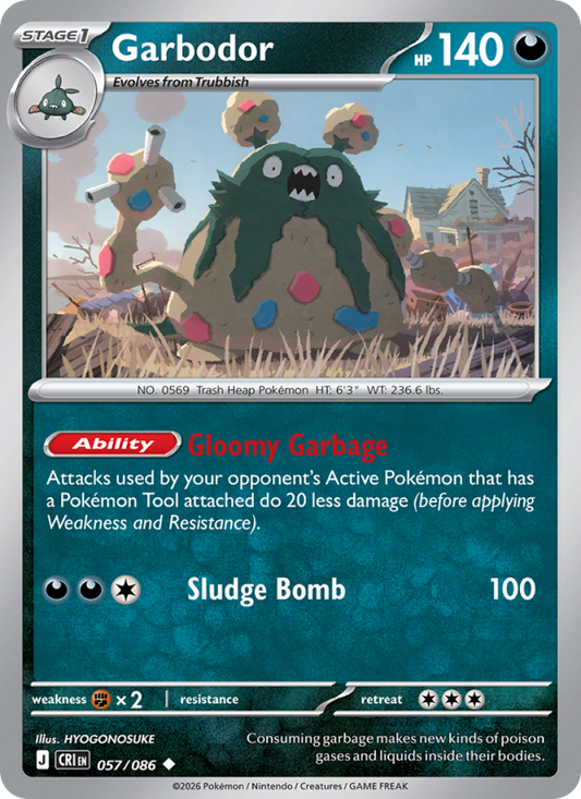 Garbodor 57/86 Uncommon | Chaos Rising | Pokemon Card