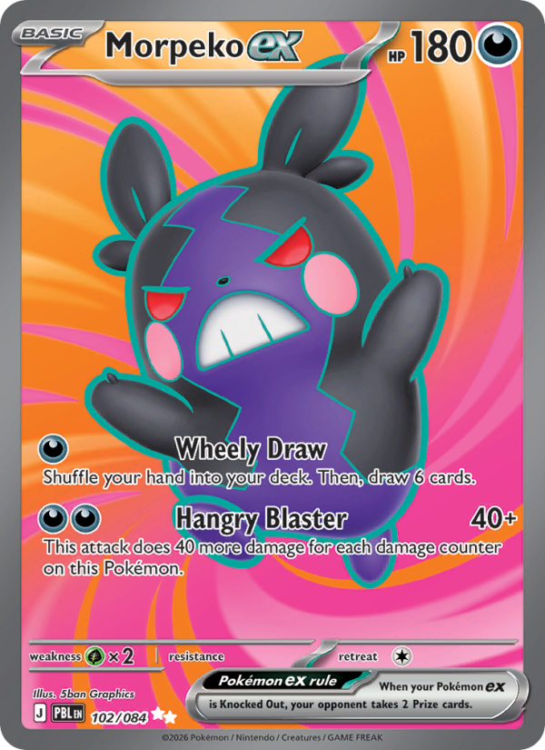 Morpeko ex 102/84 Ultra Rare | Pitch Black | Pokemon Card