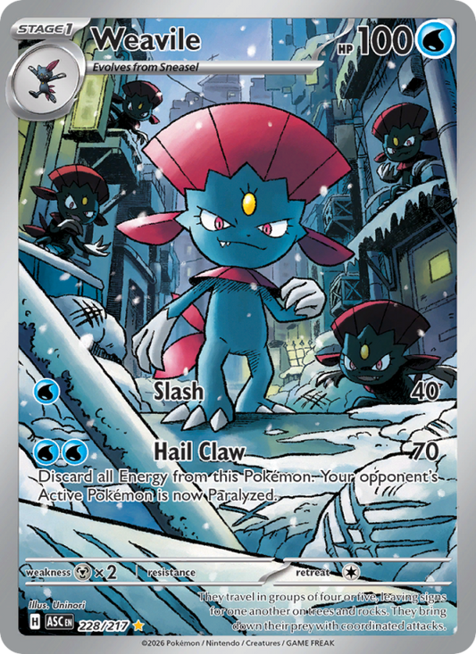 Weavile 228/217 Illustration Rare | Ascended Heroes | Pokemon Card
