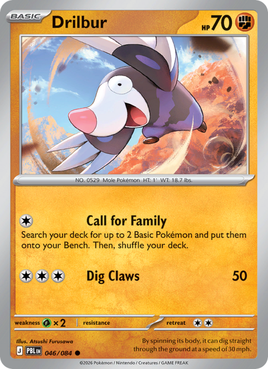 Drilbur 46/84 Common | Pitch Black | Pokemon Card