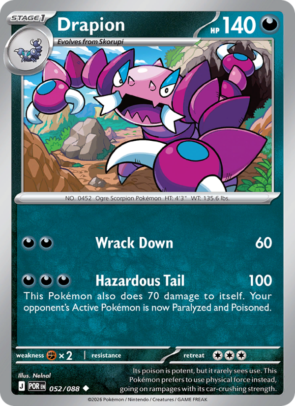 Drapion 52/88 Uncommon | Perfect Order | Pokemon Card