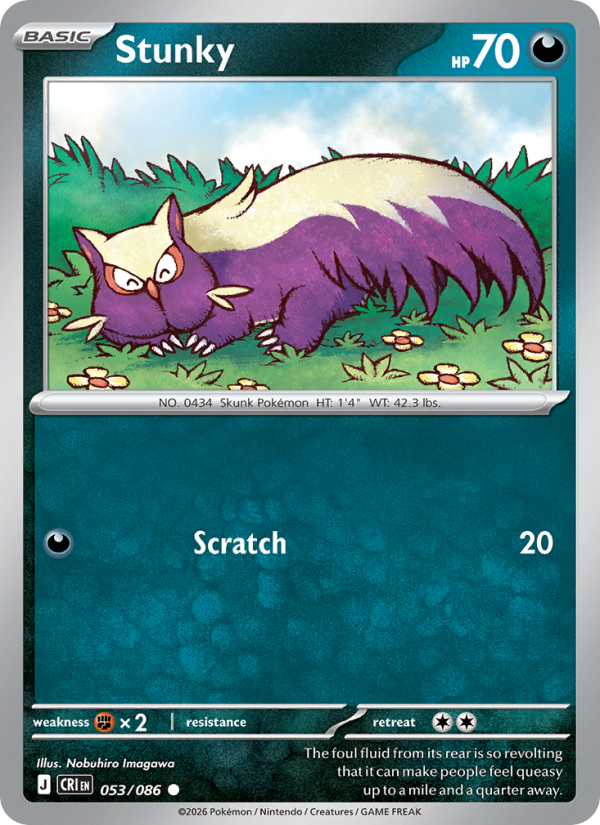 Stunky 53/86 Common | Chaos Rising | Pokemon Card