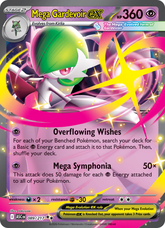Mega Gardevoir ex 89/217 Double Rare | Ascended Heroes | Pokemon Card