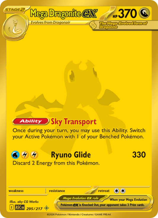 Mega Dragonite ex 295/217 Mega Hyper Rare | Ascended Heroes | Pokemon Card