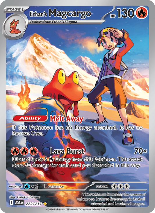 Ethan's Magcargo 222/217 Illustration Rare | Ascended Heroes | Pokemon Card