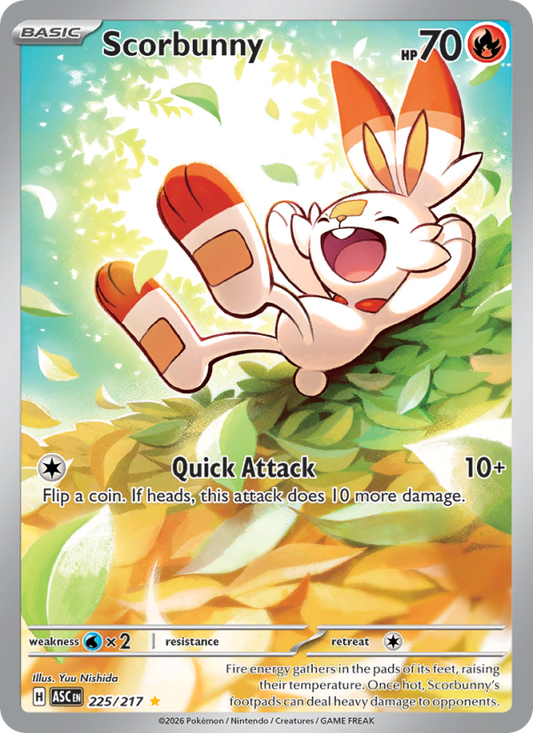 Scorbunny 225/217 Illustration Rare | Ascended Heroes | Pokemon Card