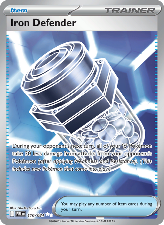 Iron Defender 110/84 Ultra Rare | Pitch Black | Pokemon Card