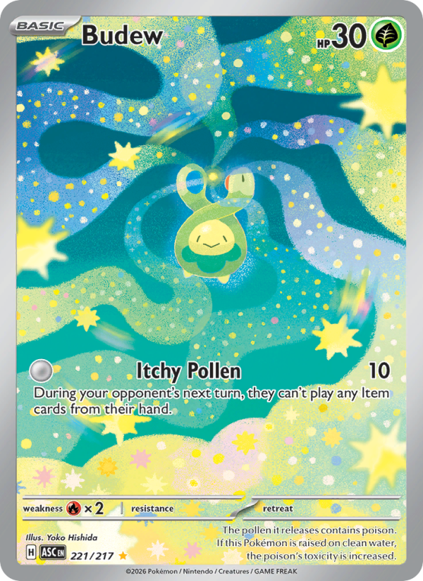 Budew 221/217 Illustration Rare | Ascended Heroes | Pokemon Card
