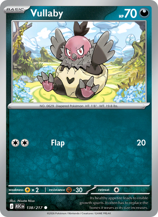 Vullaby 138/217 Common | Ascended Heroes | Pokemon Card