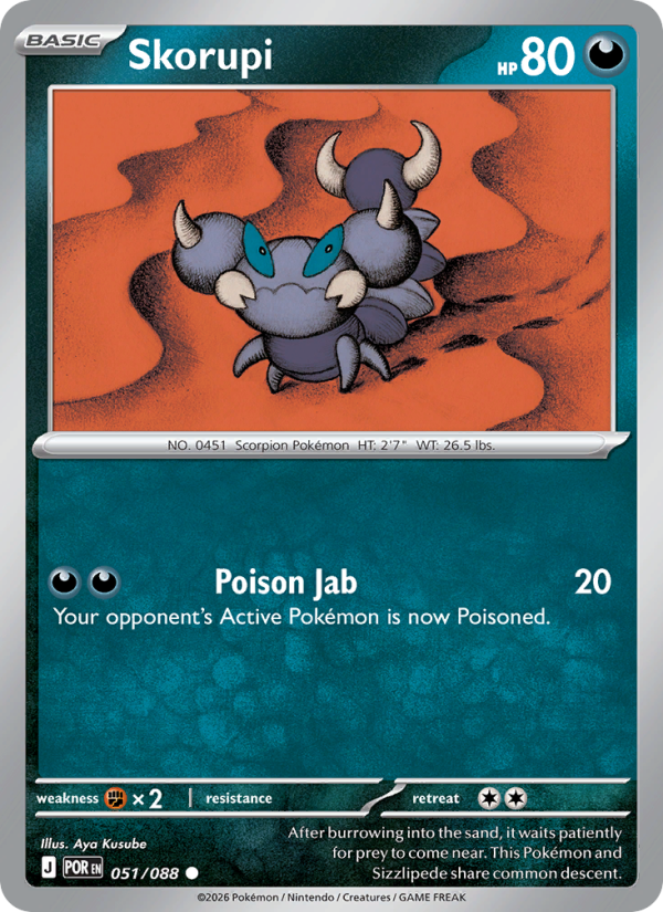 Skorupi 51/88 Common | Perfect Order | Pokemon Card