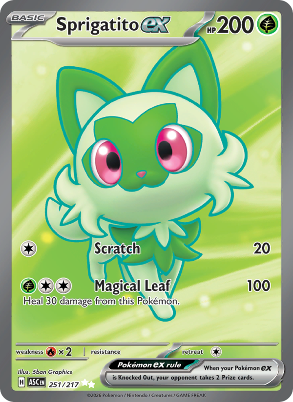 Sprigatito ex 251/217 Ultra Rare | Ascended Heroes | Pokemon Card