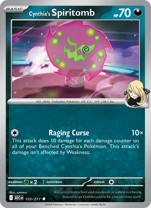 Cynthia's Spiritomb 133/217 Uncommon | Ascended Heroes | Pokemon Card