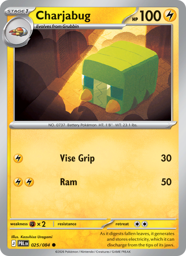 Charjabug 25/84 Common | Pitch Black | Pokemon Card