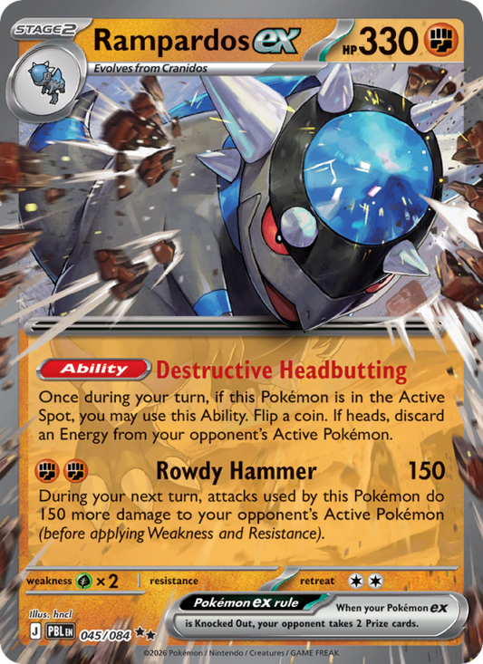 Rampardos ex 45/84 Double Rare | Pitch Black | Pokemon Card