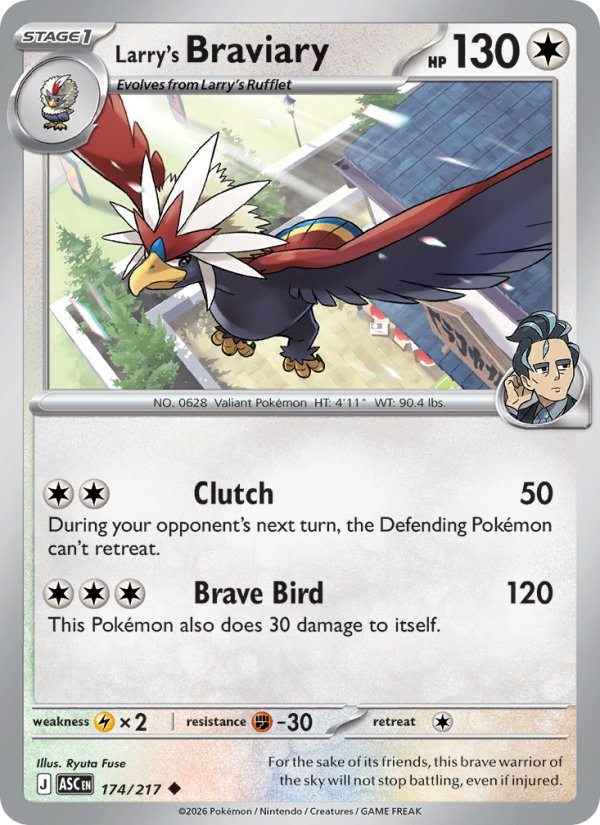 Larry's Braviary 174/217 Uncommon | Ascended Heroes | Pokemon Card