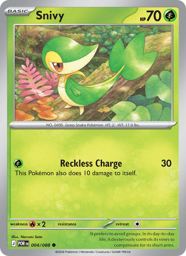 Snivy 4/88 Common | Perfect Order | Pokemon Card
