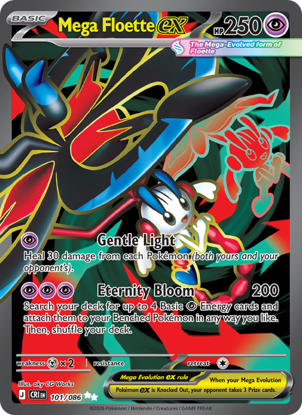 Mega Floette ex 101/86 Ultra Rare | Chaos Rising | Pokemon Card