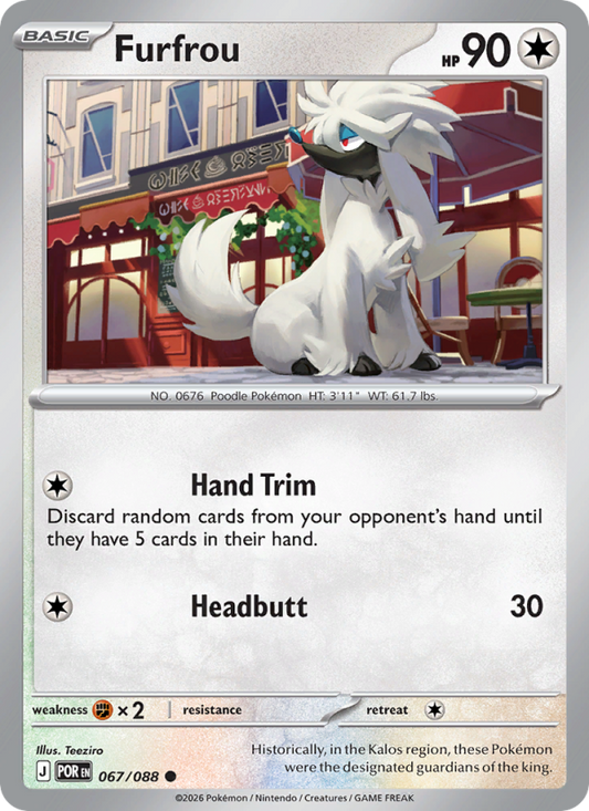 Furfrou 67/88 Common | Perfect Order | Pokemon Card