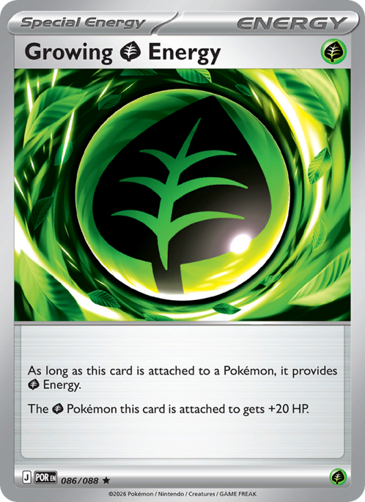 Growing Grass Energy 86/88 Rare Holo | Perfect Order | Pokemon Card