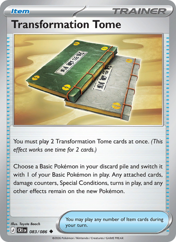 Transformation Tome 83/86 Uncommon | Chaos Rising | Pokemon Card