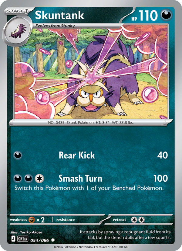 Skuntank 54/86 Uncommon | Chaos Rising | Pokemon Card