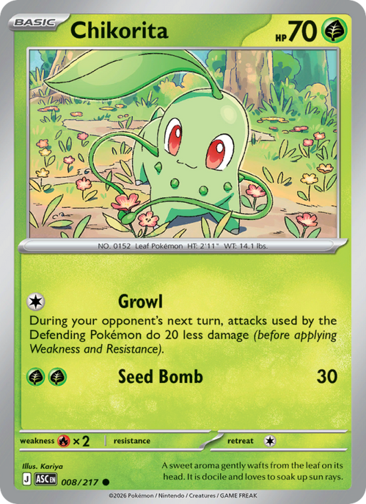 Chikorita 8/217 Common | Ascended Heroes | Pokemon Card