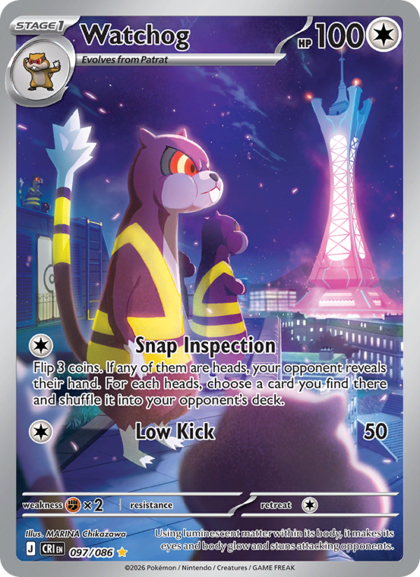 Watchog 97/86 Illustration Rare | Chaos Rising | Pokemon Card