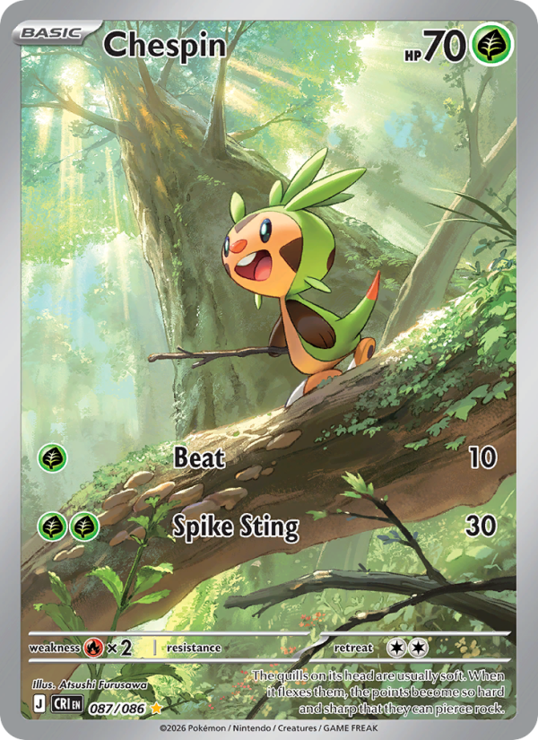 Chespin 87/86 Illustration Rare | Chaos Rising | Pokemon Card