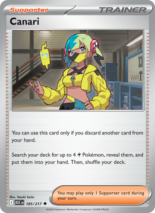 Canari 185/217 Uncommon | Ascended Heroes | Pokemon Card