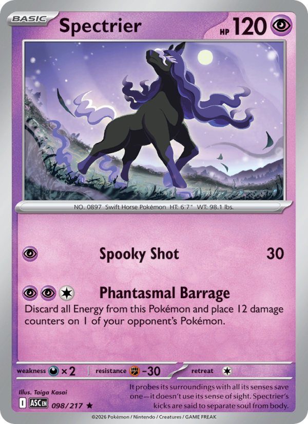 Spectrier 98/217 Rare Holo | Ascended Heroes | Pokemon Card