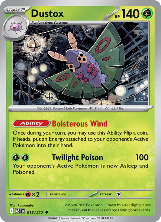 Dustox 15/217 Uncommon | Ascended Heroes | Pokemon Card