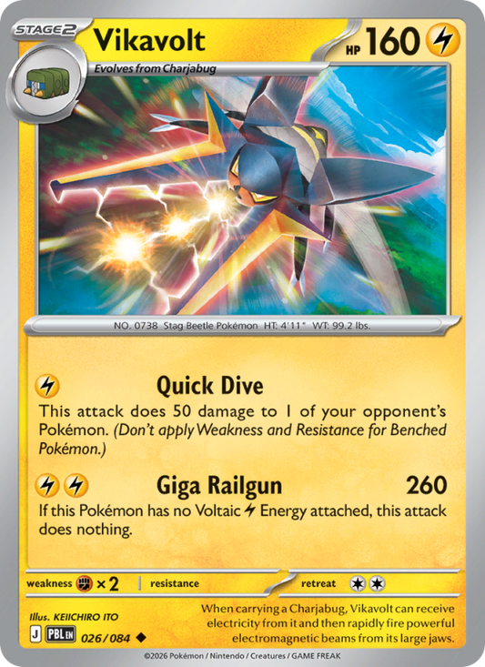 Vikavolt 26/84 Uncommon | Pitch Black | Pokemon Card