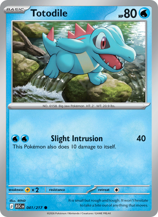 Totodile 41/217 Common | Ascended Heroes | Pokemon Card