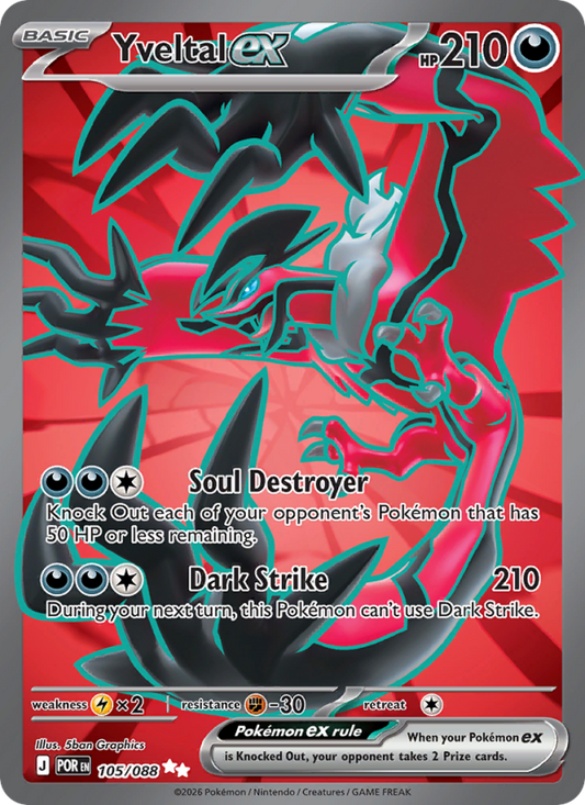 Yveltal ex 105/88 Ultra Rare | Perfect Order | Pokemon Card