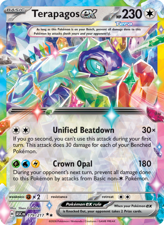 Terapagos ex 179/217 Double Rare | Ascended Heroes | Pokemon Card
