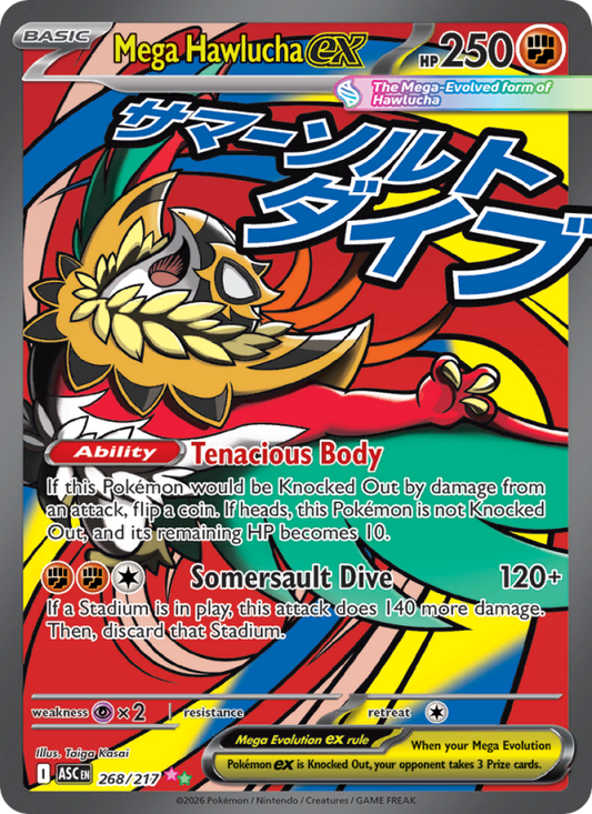 Mega Hawlucha ex 268/217 Ultra Rare | Ascended Heroes | Pokemon Card